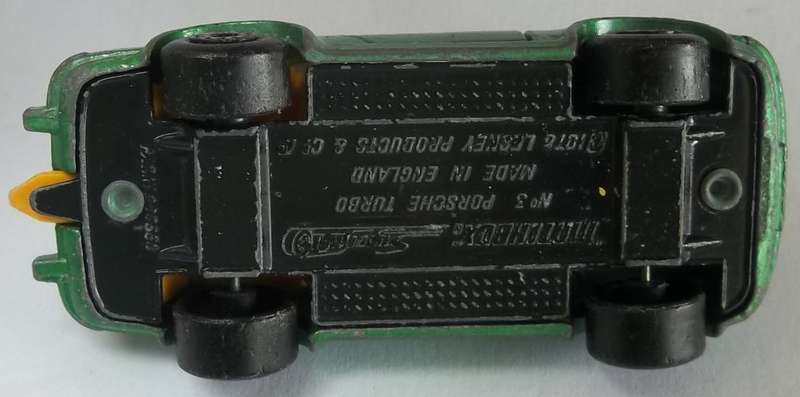 MATCHBOX Superfast #6 Porsche Turbo Vintage Model Made in England 1979 GREEN VARIANT