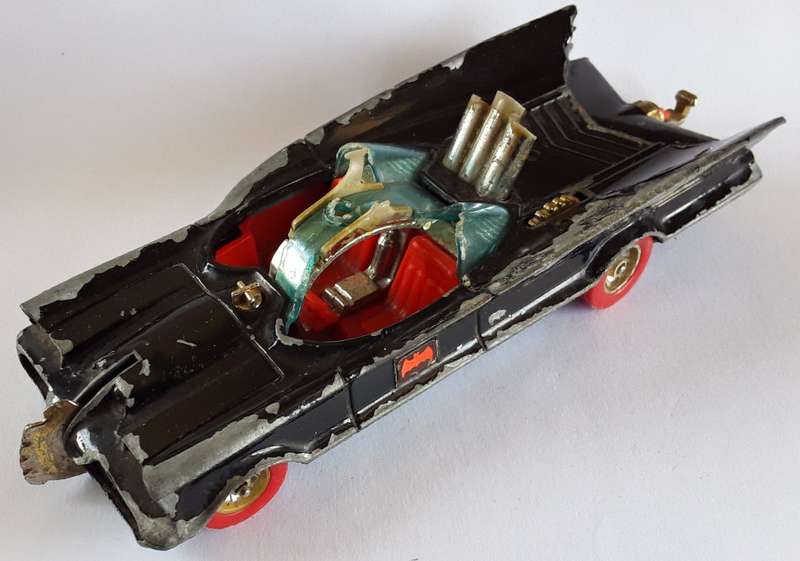 Corgi BATMOBILE (Red Wheels Variation) Made in England 1970's Model Vintage Die Cast CORGI BATMAN