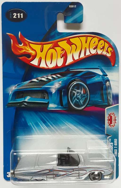 Hot Wheels 1963 Ford Thunderbird Made in 2004 Matchbox Scale Model Metal Base HOTWHEELS