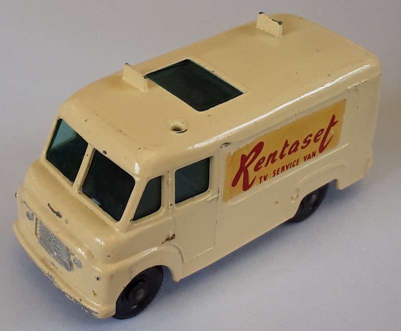 Matchbox Lesney 1-75 Series Regular Wheels #62 TV Service Van RENTASET DECALS 1961 Vintage