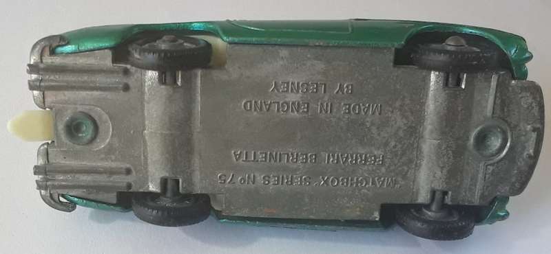 MATCHBOX Lesney 1-75 Series Regular Wheels #75 Ferrari Berlinetta Made in England 1966 Vintage