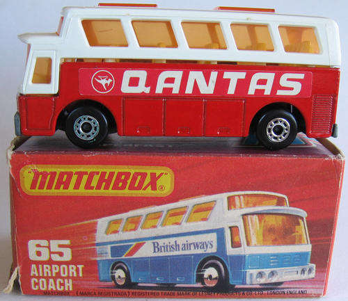MATCHBOX Lesney Superfast #65 Airport Coach - 1978 Made in England Bus Boxed Model