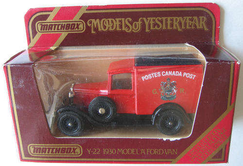 MATCHBOX Lesney Models Of Yesteryear LIMITED EDITION Y-22 1930 Ford Model A Van CANADIAN POST