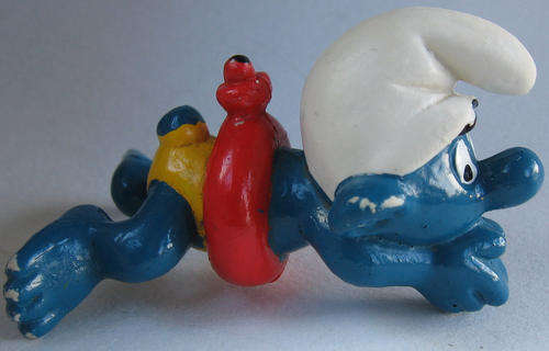 SWIMMING SMURF 1977 SMURFS - Smurfs Peyo Schleich vintage collectable toy FIGURE
