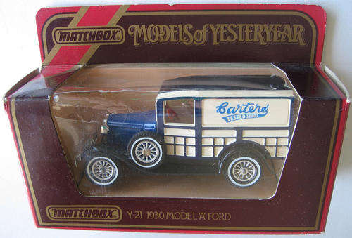 Matchbox Lesney Models Of Yesteryear Y-21 1930 Model 'A' Ford CARTERS SEEDS ADVERTISING BOXED MODEL