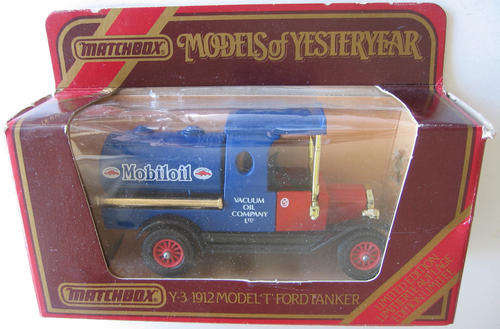 MATCHBOX Lesney Models Of Yesteryear Y-3 1912 Ford Model T LIMITED MOBIL OIL TANKER