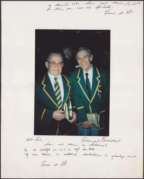 RUGBY FONNIE DU TOIT & HANNES BREWIS SIGNED PHOTO SPRINGBOK SOUTH AFRICA AUTOGRAPH SIGNATURES X3