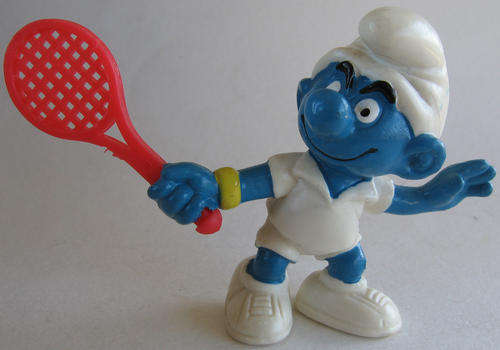 TENNIS SMURF 1979 SMURFS SMURF - Peyo Schleich vintage collectable toy FIGURE