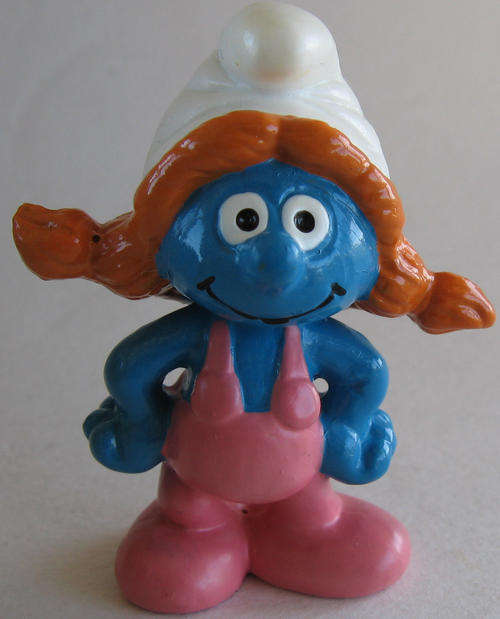 GIRL SMURFETTE SMURF SMURFS -  Peyo Schleich vintage collectable toy FIGURE