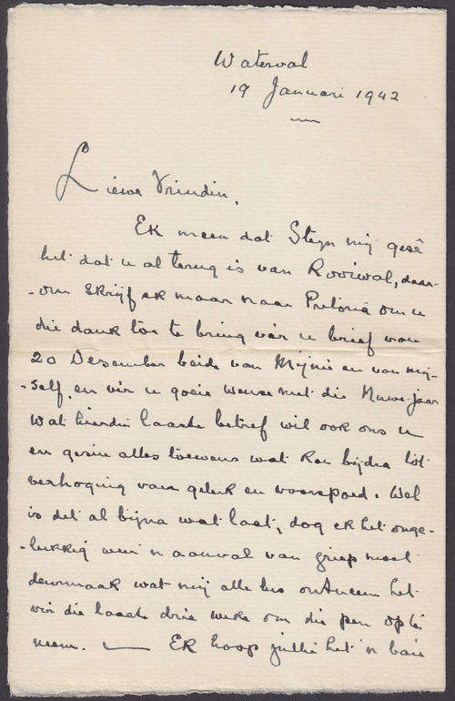 BOER WAR GENERAL JBM HERTZOG HANDWRITTEN SIGNED LETTER AUTOGRAPH 1942 TREATY VEREENIGING SIGNER