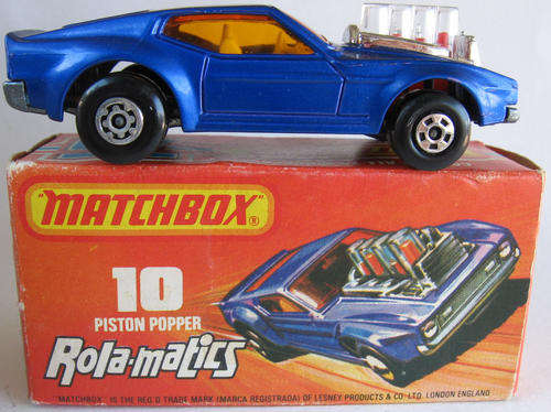 MATCHBOX Lesney Superfast #10 Piston Popper Ford Mustang ROLA MATIC 1975 Die Cast