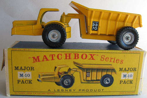 1958 MATCHBOX Lesney 1-75 Series Regular Wheels MAJOR PACK M-10 Whitlock Dinkum Dumper BOXED MODEL