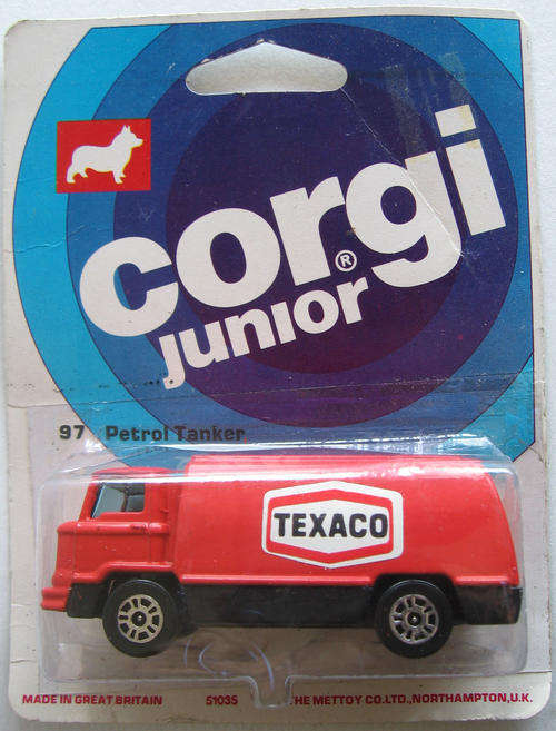 Corgi Junior #97 Texaco Petrol Tanker Made in Great Britain 1976 Die Cast Model