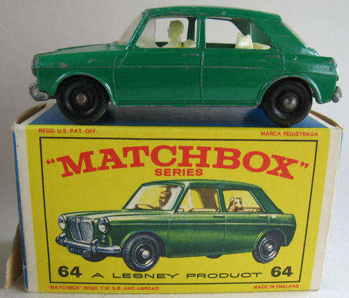 MATCHBOX Lesney 1-75 Series regular Wheels #64 M.G 1100 BOXED 1966 MODEL