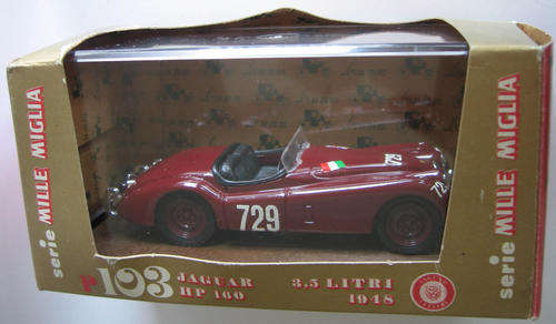 BOXED Brumm Jaguar 3.5 Litre 1948 (Mille Miglia) VINTAGE Made In Italy