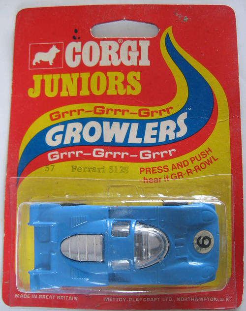 Corgi Juniors GROWLERS #57 Ferrari 512S 1975 Sealed on Card Mint Vintage