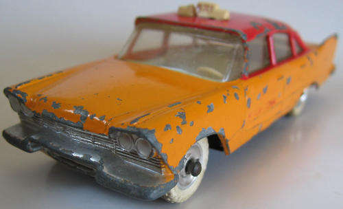 DINKY Plymouth Plaza TAXI - Vintage Die Cast Model 1960's