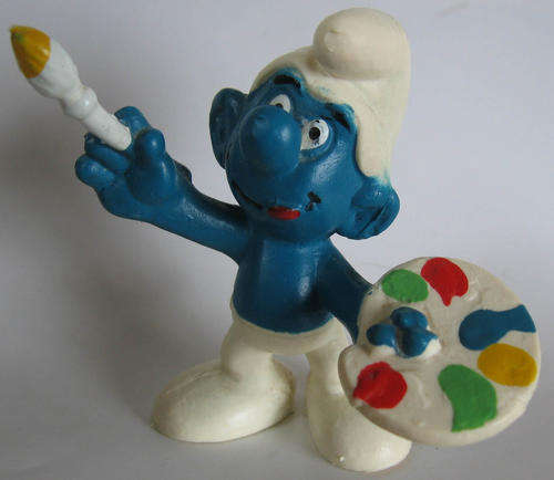 ARTIST SMURF SMURFS 1978 - Peyo Schleich vintage collectable toy FIGURE