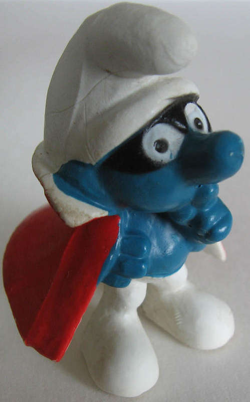 SPY SMURF 1970's SMURFS - Peyo Schleich vintage collectable toy FIGURE