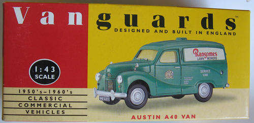 Vanguards 1950's - 1960's Classic Commercial Vehicles AUSTIN A40 VAN ADVERTISING