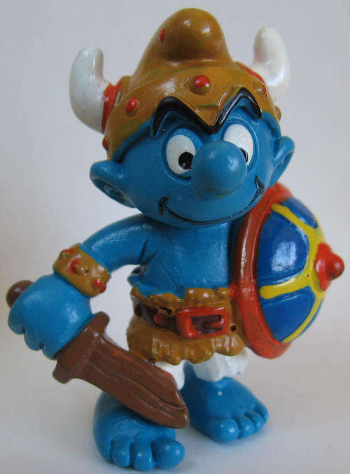 VIKING SMURF SMURFS 1994 Peyo Schleich vintage collectable toy FIGURE