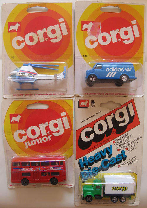 4 CORGI JUNIORS ALL BOXED & SEALED VINTAGE 1970s made in England