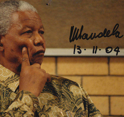 AUTHENTIC PRESIDENT NELSON MANDELA SIGNED PHOTO CECIL GREENFIELD CERTIFICATE AUTOGRAPH SIGNATURE COA