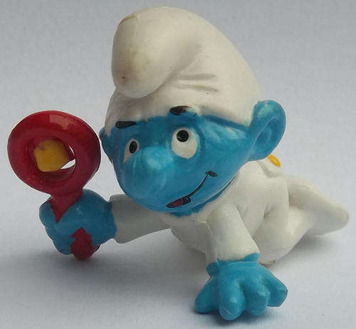 SMURF BABY BOY 1984 Smurfs - Peyo Schleich vintage collectable toy FIGURE