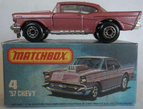 MATCHBOX Lesney Superfast #4 '57 Chevy Chevrolet 1979 Made in England Car BOXED