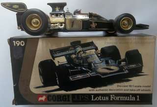 Corgi J.P.S Lotus Formula 1 (1:18 Scale) 1973 Made England Car BOXED 24cm long FORMULA 1 600g F-1