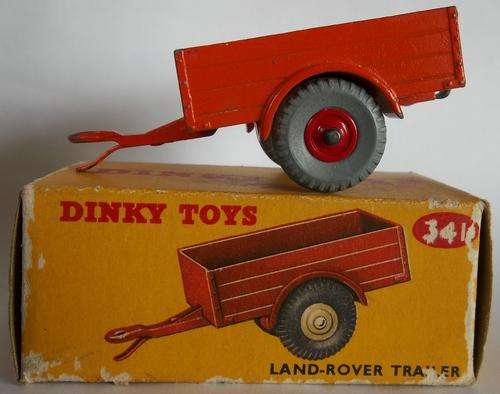 Dinky Toys #341 Land Rover Trailer Boxed 1954 Made in England Vintage Model