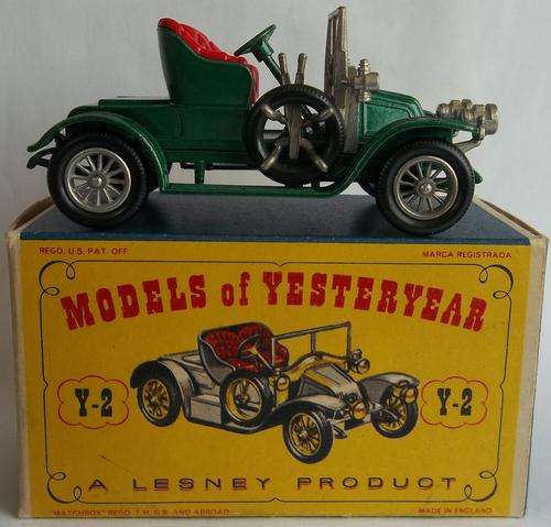 Matchbox Lesney Models of Yesteryear Y-2 1911 Renault 1960's VINTAGE MINT BOXED CAR MODEL