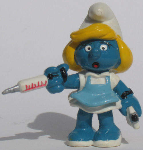 NURSE SMURFETTE ! ! ( smurfs ) Peyo S M U R F S
