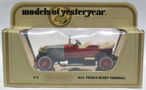 MATCHBOX YESTERYEAR Y-2 ( 1914 Prince Henry Vauxhall ) Lesney England Boxed 1978