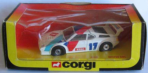 CORGI #308 BMW M1 - ENGLAND - 1981 - BOXED - RACING MODEL - VINTAGE - DIE CAST