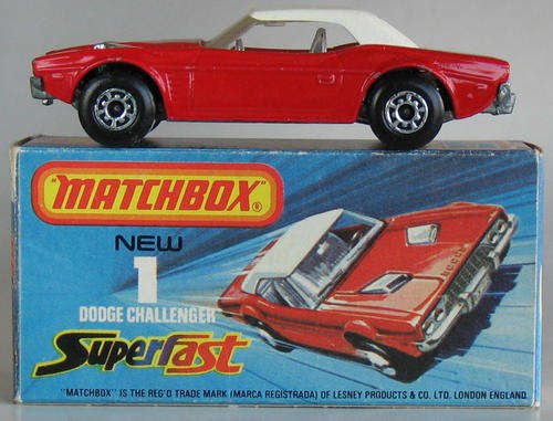 MATCHBOX Lesney SUPERFAST #1 Dodge Challenger (1976) MADE IN ENGLAND