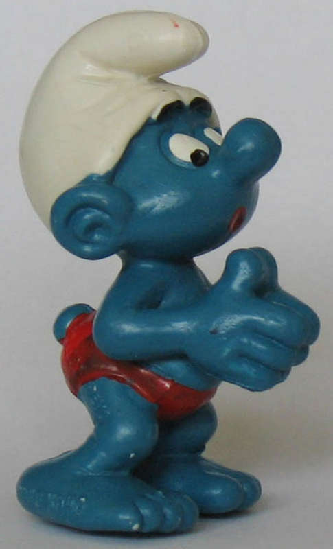 DIVING SMURF - Smurfs - Vintage Toy - 1983 - Smurf - SWIMMING SMURF