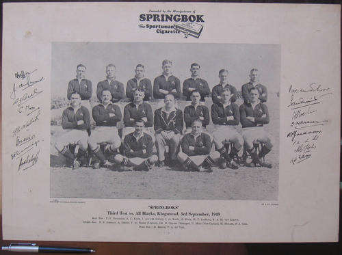 RUGBY (SPRINGBOKS) 1949 ALL BLACKS LARGE PHOTO SOUTH AFRICA