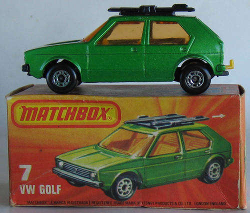 MATCHBOX Lesney Superfast #7 VW Golf (Boxed) Made in England Vintage 1976 (CLASSIC VW SHAPE)