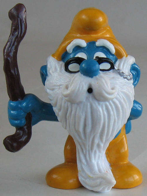 GRANDPA SMURF 1980's - Smurfs Peyo Schleich vintage collectable toy FIGURE