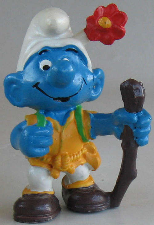 HIKING SMURF - 1978 - smurfs smurfs - Peyo Schleich vintage collectable toy