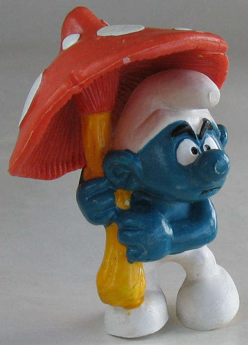 GRUMPY MUSHROOM 1978 - Smurfs Peyo Schleich vintage collectable toy FIGURE