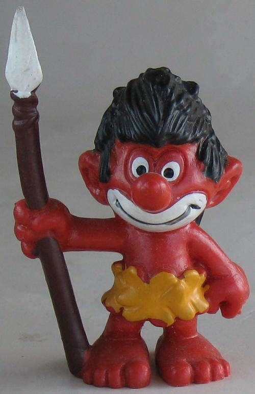 TRIBAL SMURF - 1980's - smurfs smurfs - Peyo Schleich vintage collectable toy
