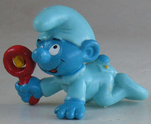 BABY BOY PAPA SMURF 1984 - Smurfs Peyo Schleich vintage collectable toy FIGURE