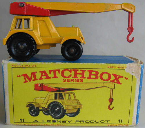 Matchbox Lesney BOXED 1-75 Series Regular Wheels #11 Jumbo Crane ENGLAND 1968 CONSTRUCTION MODEL
