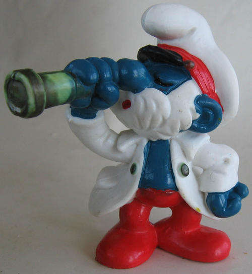 CAPTAIN PAPA SMURF - 1981 - smurfs smurfs - Peyo Schleich vintage collectable toy