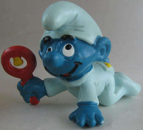 BABY SMURF 1980's SMURFS - Smurfs Peyo Schleich vintage collectable toy FIGURE