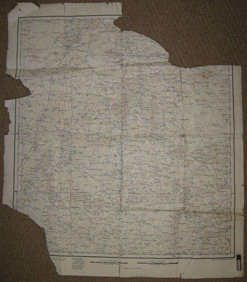 BOER WAR MAP BLOEMFONTEIN - PROPERTY OF LT. COL. SIR ARTHUR GRANT TROLLOPE