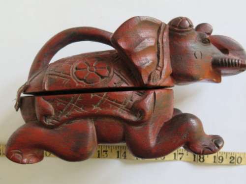 Wooden Elephant with Weights & Scales