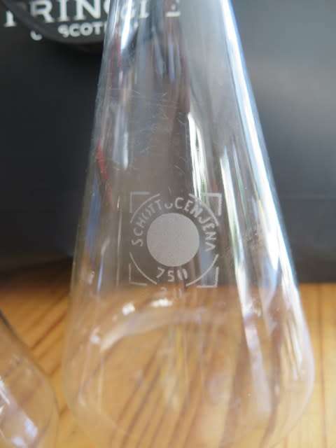 Science Flasks//4 Glass Science Flasks//Erlenmeyer Flasks